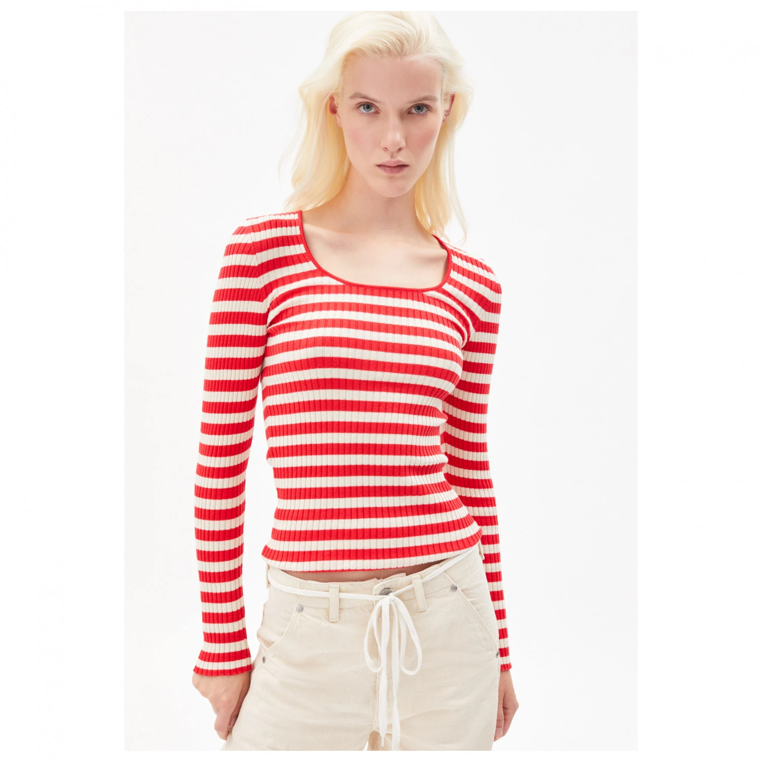 Armedangels Women's Alaani Crewneck Striped - Longsleeve 2 Armedangels Women's Alaani Crewneck Striped - Longsleeve – Bild 2
