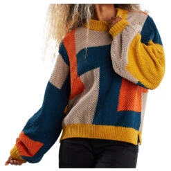 DEDICATED Women's Sweater Knitted Rutbo Blocks - Pullover -Maloja Geschäft dedicated womens sweater knitted rutbo blocks pullover 1