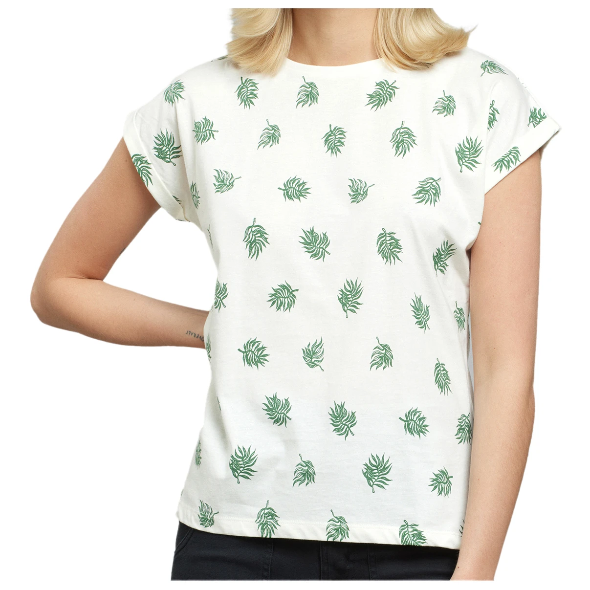 DEDICATED Women's T-Shirt Visby Leaf AOP - T-Shirt 1 DEDICATED Women's T-Shirt Visby Leaf AOP - T-Shirt