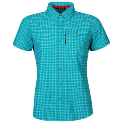 Halti Women's Leiri S/S Check Shirt - Bluse -Maloja Geschäft halti womens leiri s s check shirt bluse 3