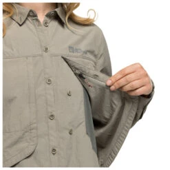 Jack Wolfskin Women's Diskovera L/S Shirt - Bluse -Maloja Geschäft jack wolfskin womens diskovera l s shirt bluse detail 7